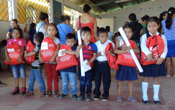 Kids with bag